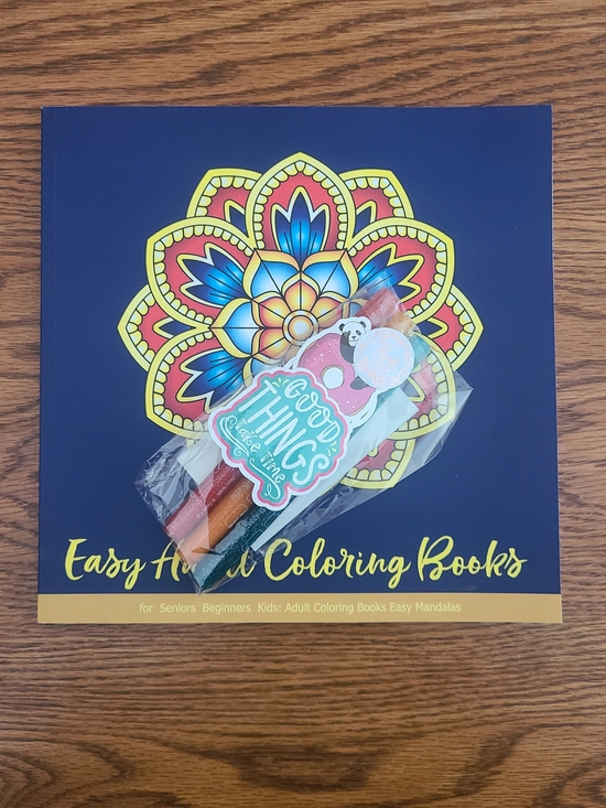 Tiny Flowers & Mandala Books Other - Easy Adult Coloring Book W/Ohuhu Glitter Markers
